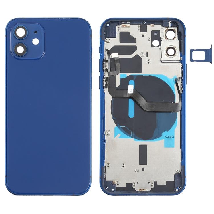 Back Housing With Small Parts & Charging Coil For iPhone 12 - Blue - Best Cell Phone Parts Distributor in Canada, Parts Source Back Housing With Small Parts & Charging Coil For iPhone 12 - Blue - Best Cell Phone Parts Distributor in Canada, Parts Source